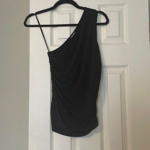 Express One Shoulder Black Blouse